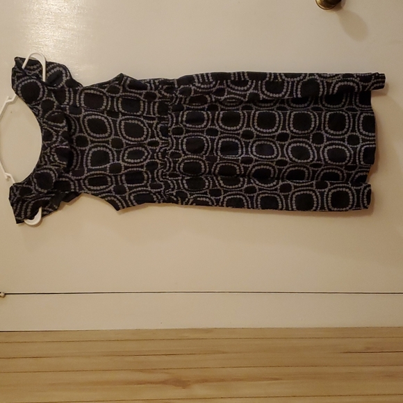 Old Navy black with gray sleeveless midi dress - Picture 3 of 6